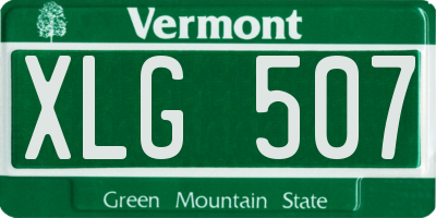 VT license plate XLG507