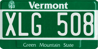 VT license plate XLG508