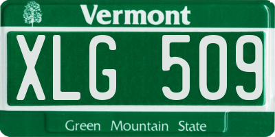 VT license plate XLG509