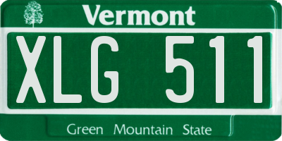 VT license plate XLG511