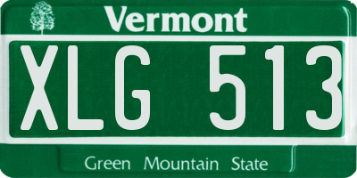 VT license plate XLG513