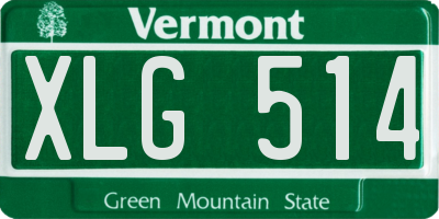 VT license plate XLG514