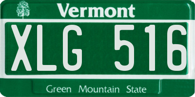 VT license plate XLG516