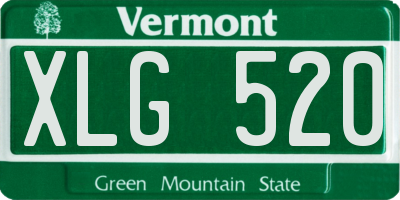 VT license plate XLG520