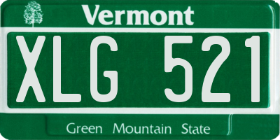 VT license plate XLG521