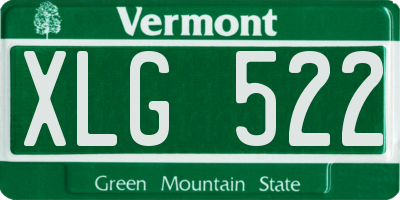 VT license plate XLG522
