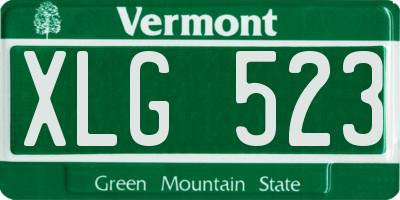 VT license plate XLG523