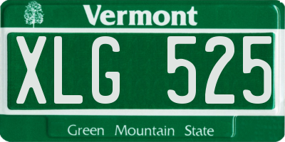 VT license plate XLG525