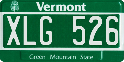 VT license plate XLG526