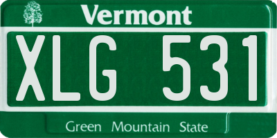 VT license plate XLG531
