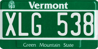VT license plate XLG538