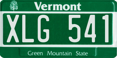 VT license plate XLG541
