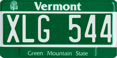 VT license plate XLG544