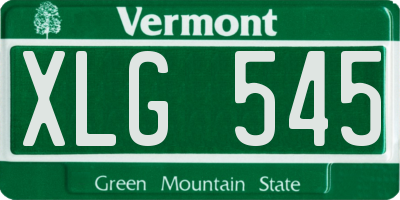 VT license plate XLG545
