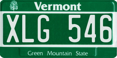 VT license plate XLG546