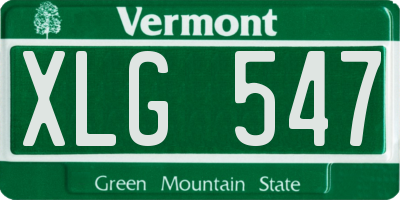VT license plate XLG547