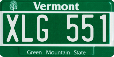 VT license plate XLG551