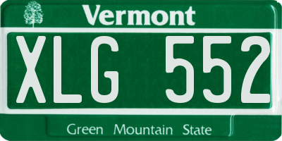 VT license plate XLG552
