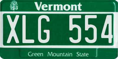 VT license plate XLG554