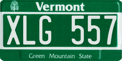 VT license plate XLG557