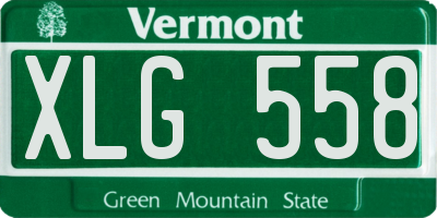VT license plate XLG558