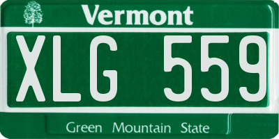 VT license plate XLG559