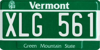 VT license plate XLG561