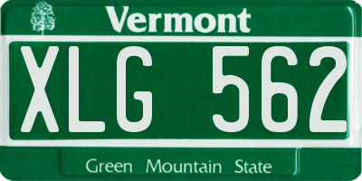 VT license plate XLG562