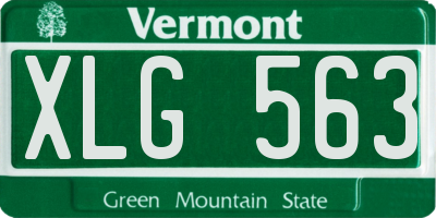 VT license plate XLG563
