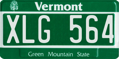 VT license plate XLG564