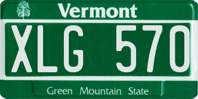 VT license plate XLG570