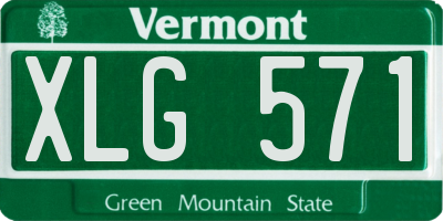 VT license plate XLG571