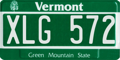 VT license plate XLG572