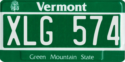 VT license plate XLG574