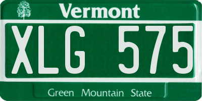 VT license plate XLG575
