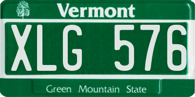 VT license plate XLG576