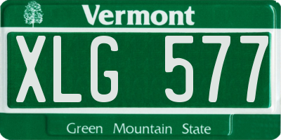 VT license plate XLG577