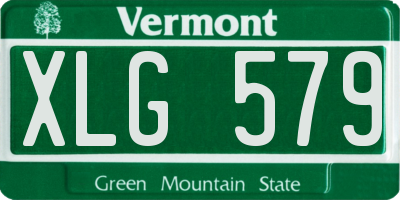 VT license plate XLG579