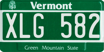 VT license plate XLG582