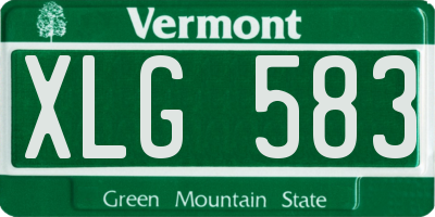 VT license plate XLG583