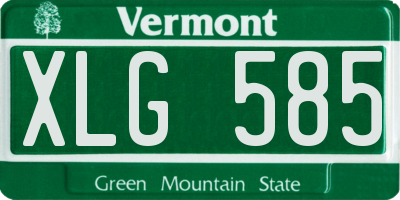 VT license plate XLG585