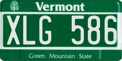 VT license plate XLG586