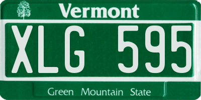 VT license plate XLG595