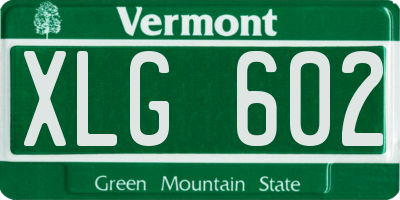VT license plate XLG602