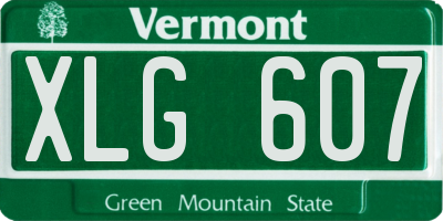 VT license plate XLG607
