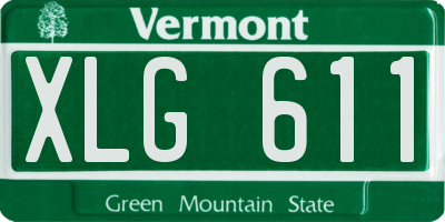 VT license plate XLG611