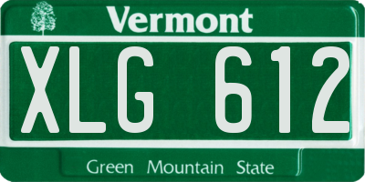 VT license plate XLG612
