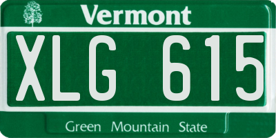 VT license plate XLG615