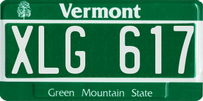 VT license plate XLG617