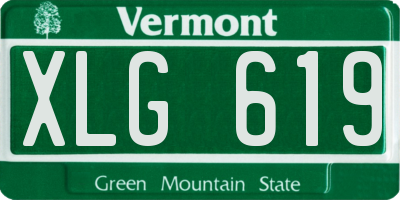 VT license plate XLG619
